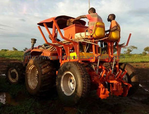 Mesin Penanam Singkong 2 Baris Panjang Penunggang Pertanian 19cm